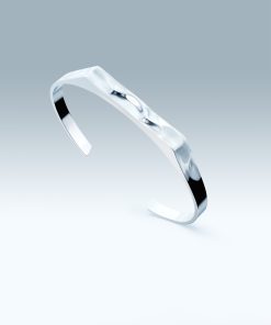 RIPPLE SIGNET CUFF IN SILVER